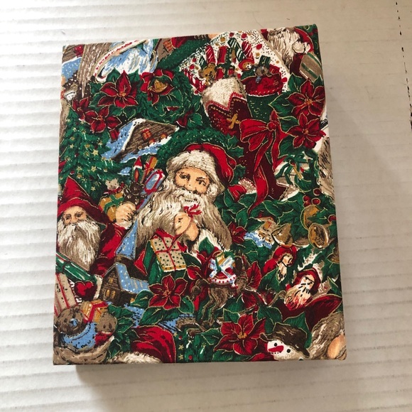 Christmas Santa Vintage Fabric Small Photo Album - Picture 2 of 11